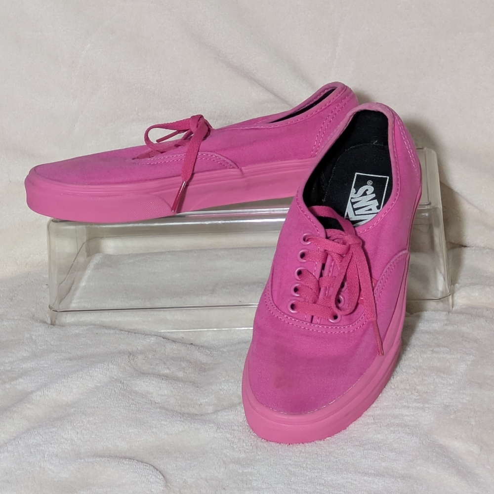 Vans Lace-up Sneakers Barbiecore Pink, Casual, Athleisure, Men's 7.5,‎ Women's 9